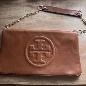Tory Burch Brown Leather Shoulder Bag